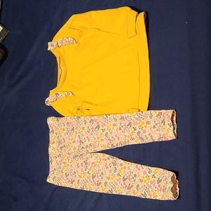 Floral sweatshirt and pants outfit from Carters size 4t